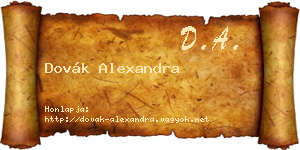 Dovák Alexandra névjegykártya
